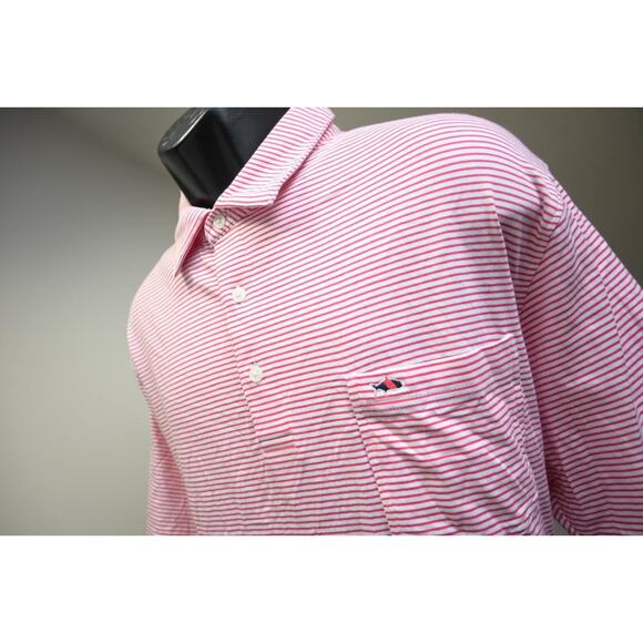 Fish Hippie Striped Golf Polo Shirt Short Sleeve Pima Stretch Mens Size 2XL XXL - Picture 1 of 8